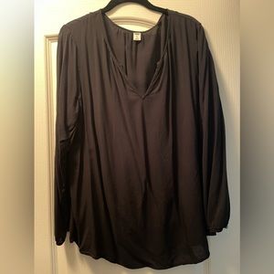 Old Navy long sleeve black blouse